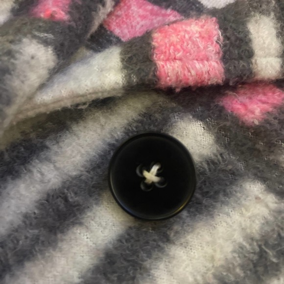 NIC + ZOE Check Pop  Sweater Jacket / Coat. Pink Multi Cotton Wool Blend - M - Picture 12 of 16